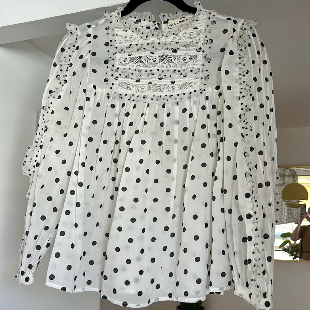 Ulla Johnson polka dots top